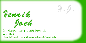 henrik joch business card